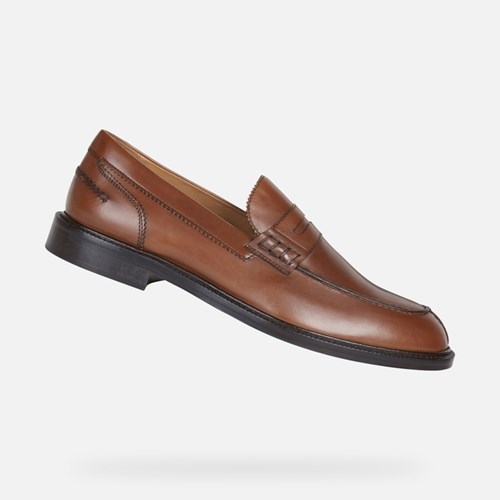 Geox Artenova Loafer Cipő Férfi Cognac | PZTD-20157