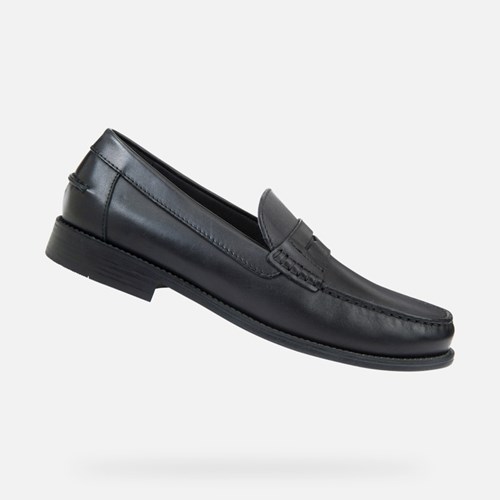 Geox New Damon Loafer Cipő Férfi Fekete | TIJK-34012