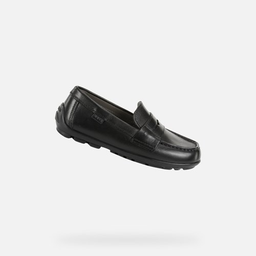 Geox New Fast Loafer Cipő Fiú Fekete | PUZE-78196