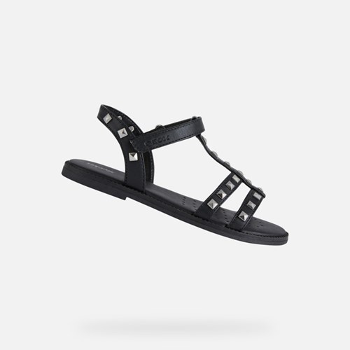 Geox Sandal Karly Szandál Lány Fekete | IKZD-70849