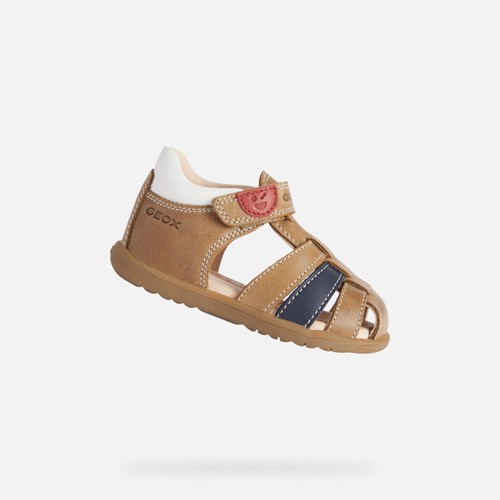 Geox Sandal Macchia First Steps Baba Caramel | CGRA-60328