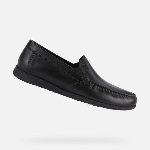 Geox Sile 2 Fit Loafer Cipő Férfi Fekete | QVRU-39027