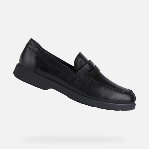 Geox Spherica Ec11 Loafer Cipő Férfi Fekete | ECKM-81206