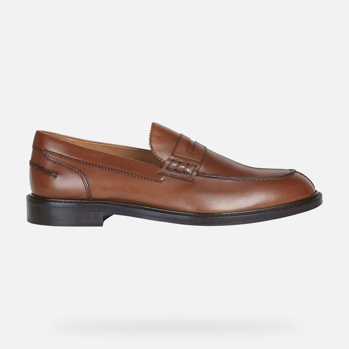 Geox Artenova Loafer Cipő Férfi Cognac | PZTD-20157