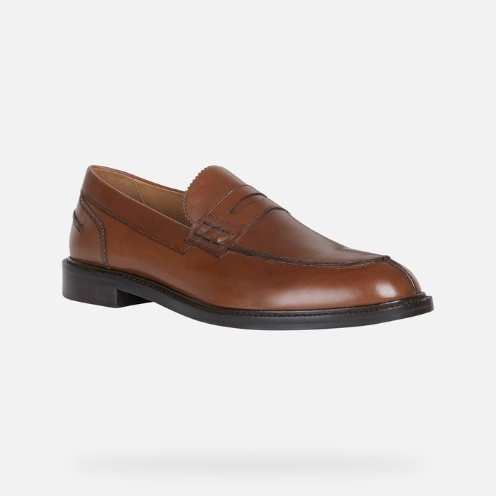 Geox Artenova Loafer Cipő Férfi Cognac | PZTD-20157