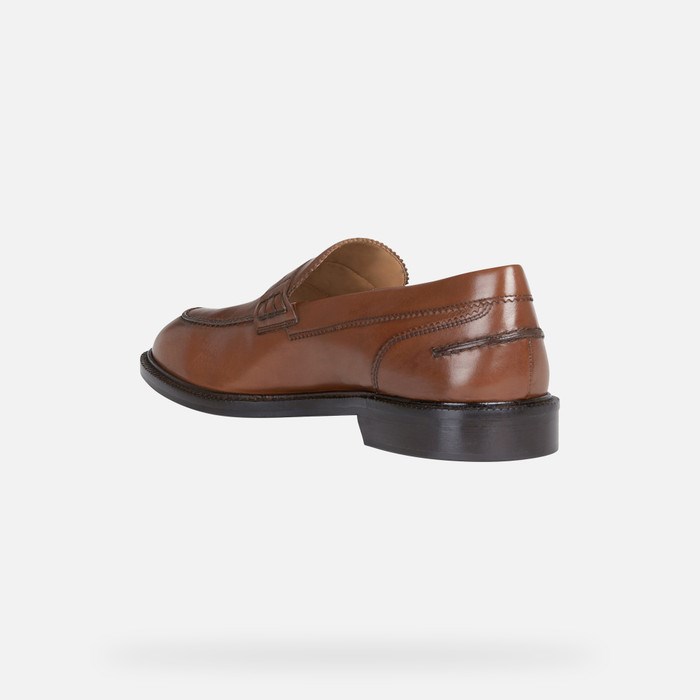 Geox Artenova Loafer Cipő Férfi Cognac | PZTD-20157