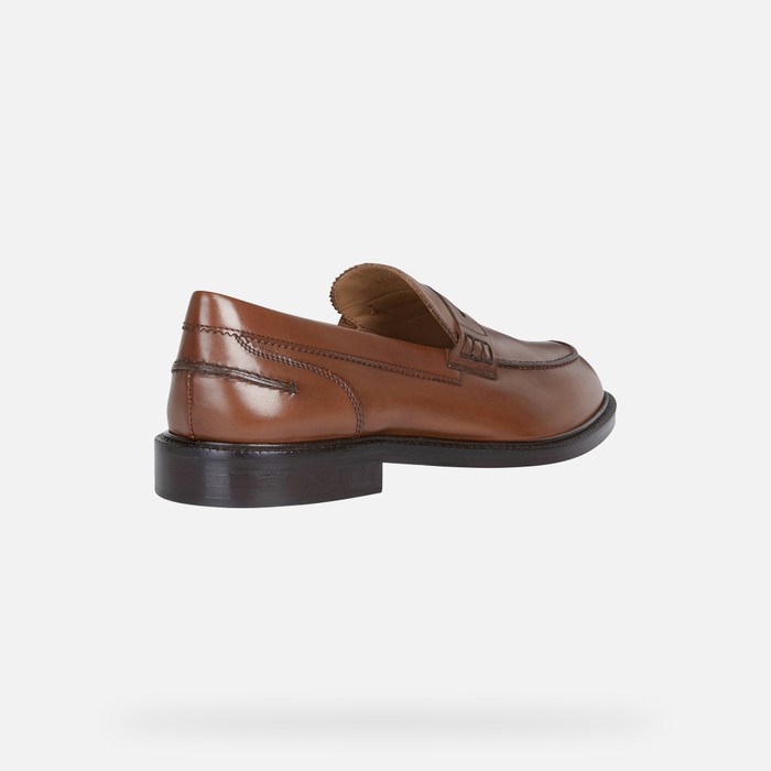 Geox Artenova Loafer Cipő Férfi Cognac | PZTD-20157