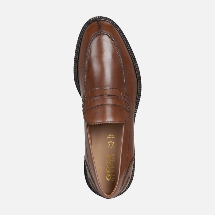 Geox Artenova Loafer Cipő Férfi Cognac | PZTD-20157