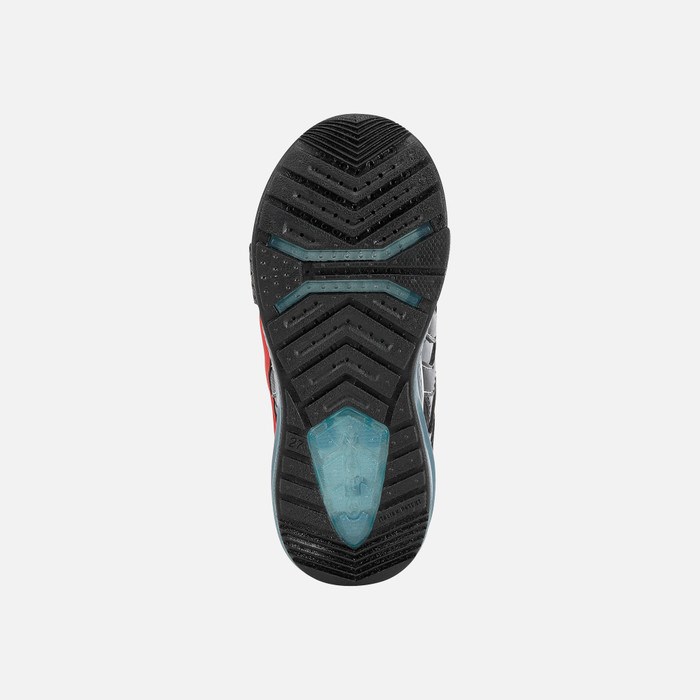 Geox Bayonyc Light-up Shoes Fiú Fekete Piros | MTEZ-63918