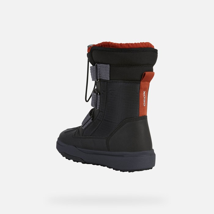 Geox Bunshee Pg Abx Mid-calf Boots Fiú Fekete | DMTJ-02865