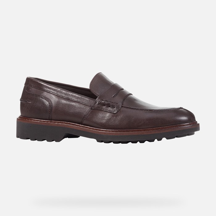 Geox Cannaregio Loafer Cipő Férfi Sötétkávé | RNVG-20493