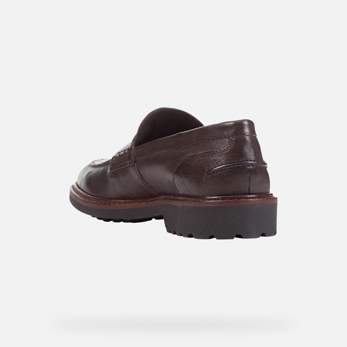 Geox Cannaregio Loafer Cipő Férfi Sötétkávé | RNVG-20493