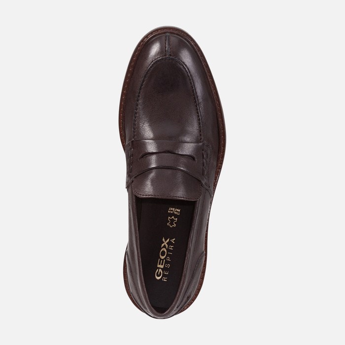 Geox Cannaregio Loafer Cipő Férfi Sötétkávé | RNVG-20493