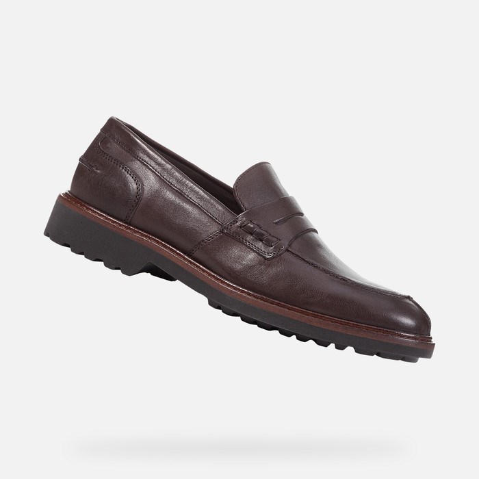 Geox Cannaregio Loafer Cipő Férfi Sötétkávé | RNVG-20493