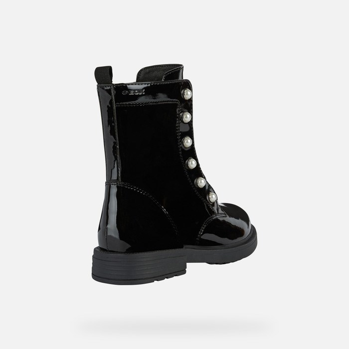 Geox Eclair Mid-calf Boots Lány Fekete | OMUK-14895