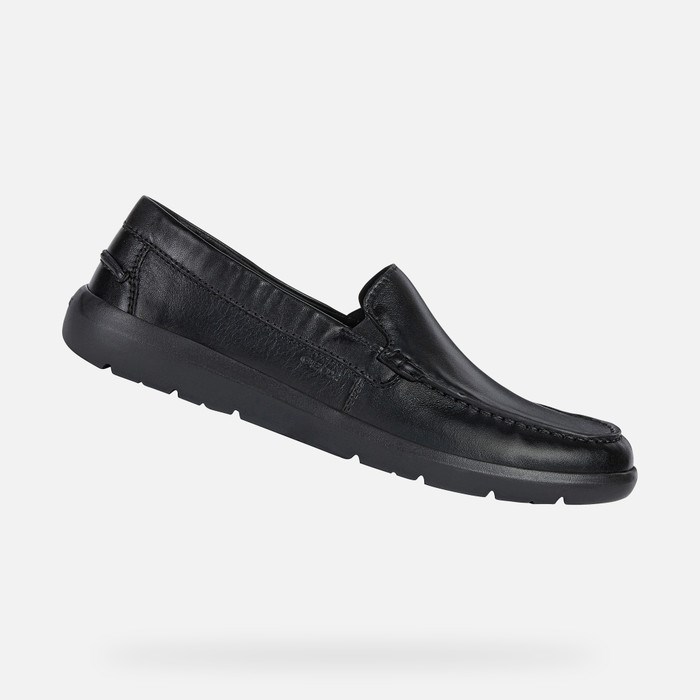 Geox Leitan Loafer Cipő Férfi Fekete | SLBA-96714