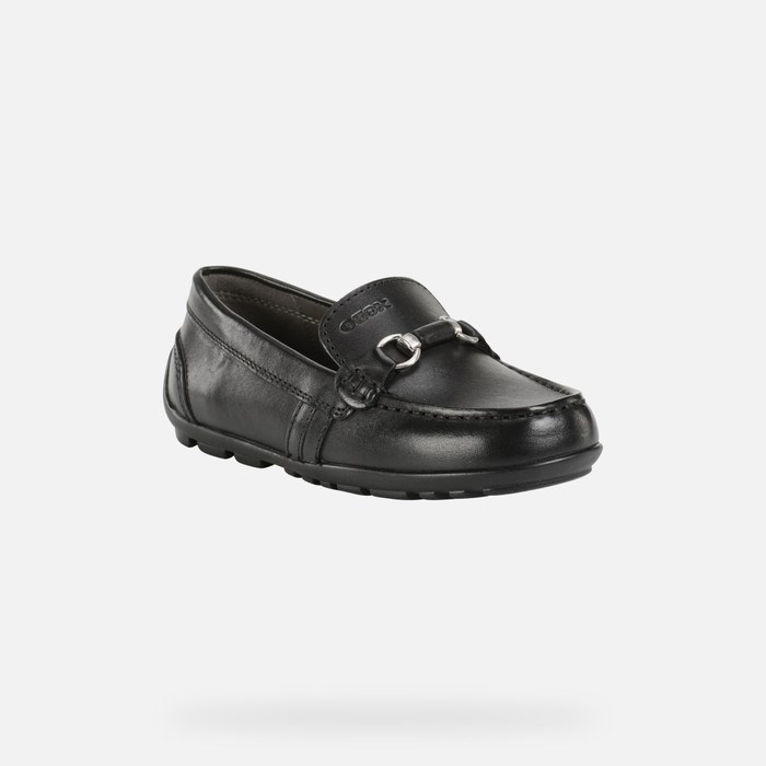 Geox New Fast Loafer Cipő Fiú Fekete | IQCH-15236