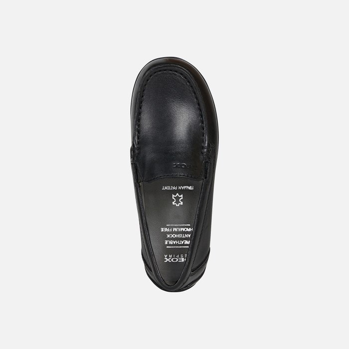 Geox New Fast Loafer Cipő Fiú Fekete | KSYP-35876