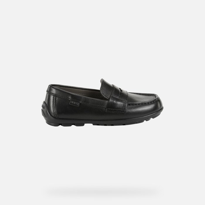 Geox New Fast Loafer Cipő Fiú Fekete | PUZE-78196