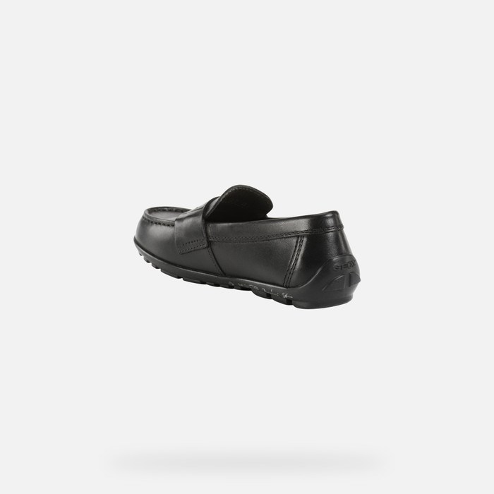 Geox New Fast Loafer Cipő Fiú Fekete | PUZE-78196