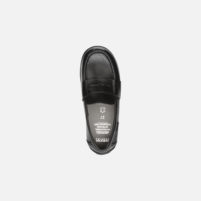 Geox New Fast Loafer Cipő Fiú Fekete | PUZE-78196