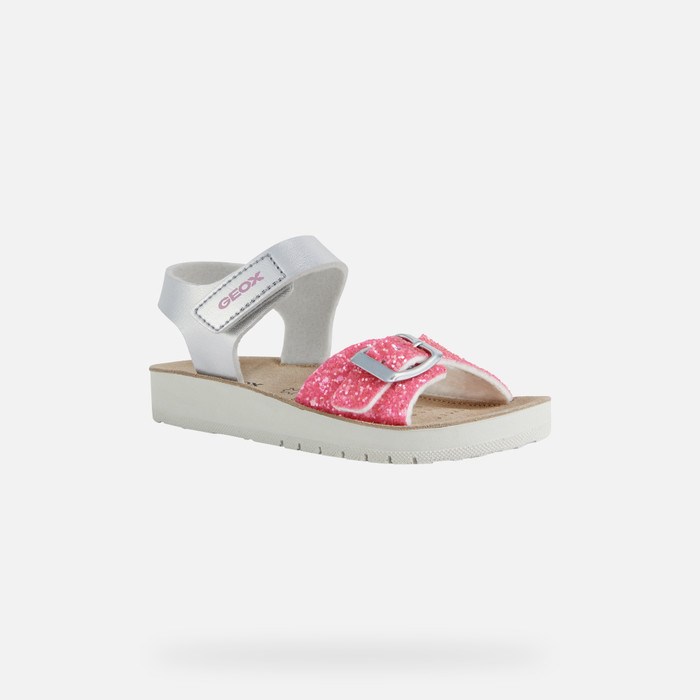 Geox Sandal Costarei Szandál Lány Titán Fukszia | GONQ-15396