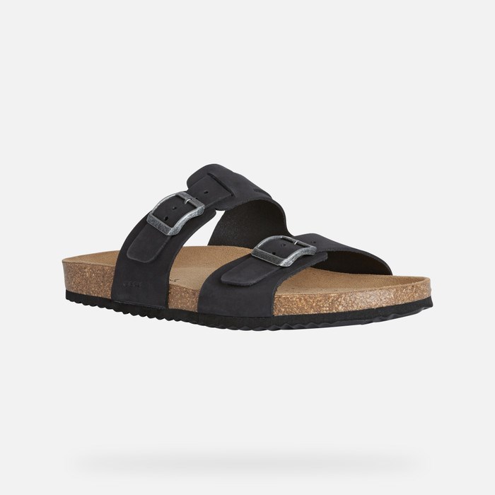 Geox Sandal Ghita Szandál Férfi Fekete | CQDL-50613