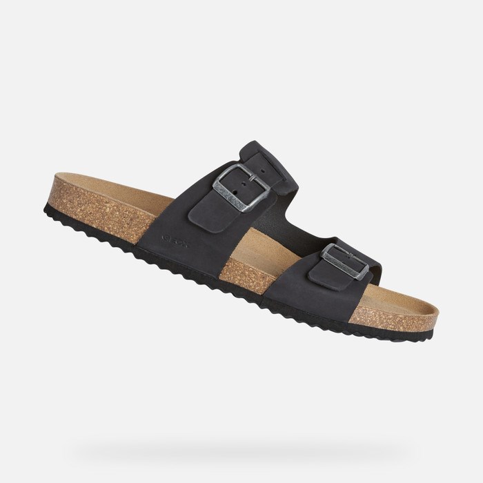 Geox Sandal Ghita Szandál Férfi Fekete | CQDL-50613