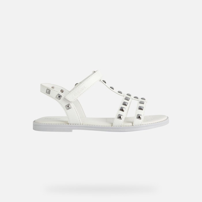 Geox Sandal Karly Szandál Lány Fehér | AKDF-02195