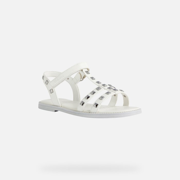 Geox Sandal Karly Szandál Lány Fehér | AKDF-02195