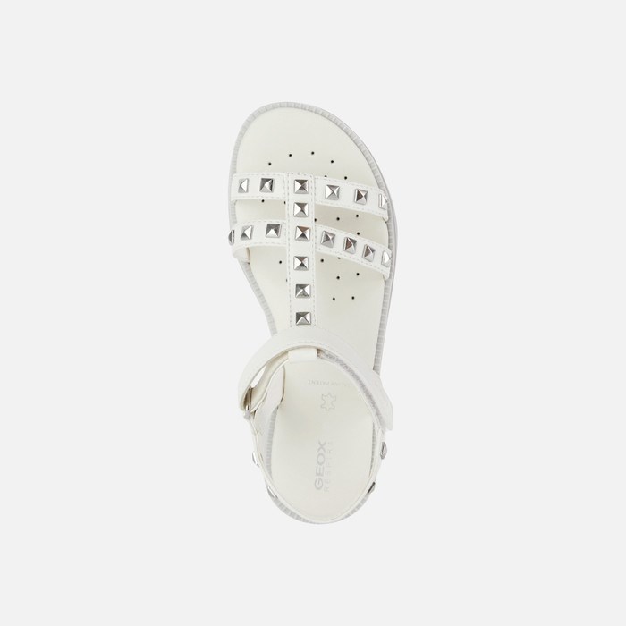 Geox Sandal Karly Szandál Lány Fehér | AKDF-02195