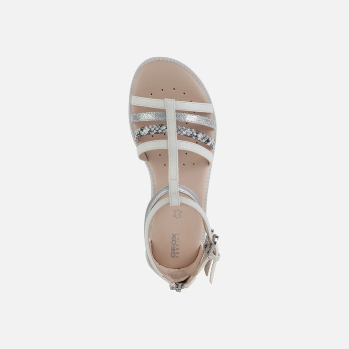 Geox Sandal Karly Szandál Lány Fehér Titán | GEMT-14827