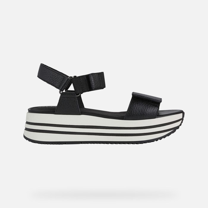 Geox Sandal Kency Szandál Női Fekete | ANIV-96302