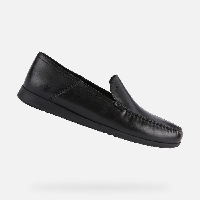 Geox Sile 2 Fit Loafer Cipő Férfi Fekete | OQAT-64157