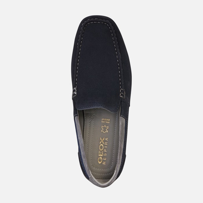 Geox Snake Loafer Cipő Férfi Sötétkék | DBTY-27658